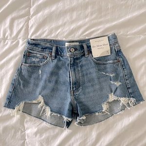 Abercrombie & Fitch cutoff denim shorts blue mid rise size 27 / 4